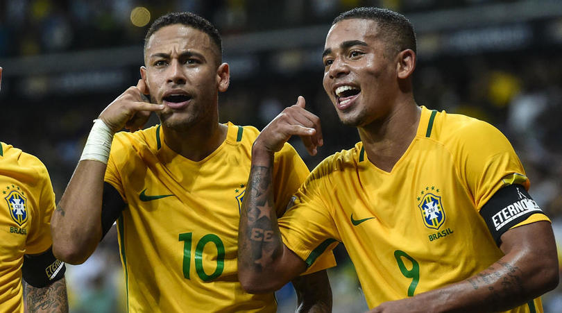 Brazilian duo Neymar and Gabriel Jesus