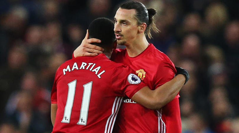 Anthony Martial and Zlatan Ibrahimovic