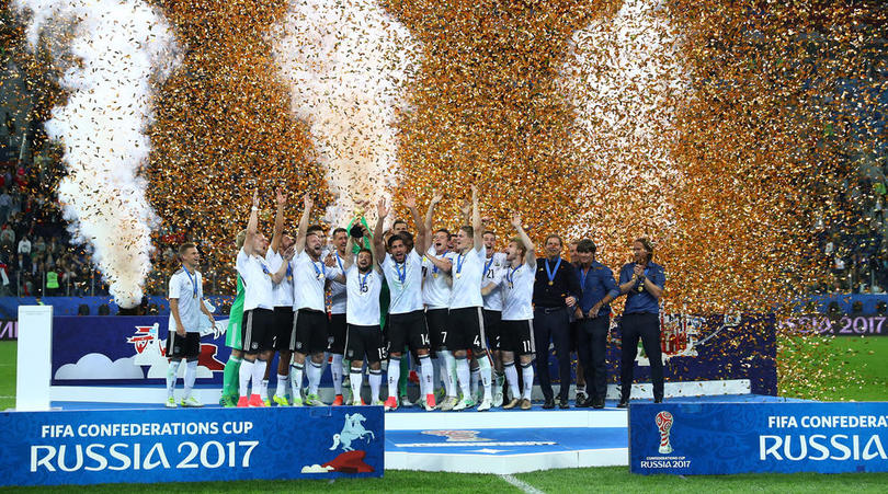 Germany lifting the Confederations Cup