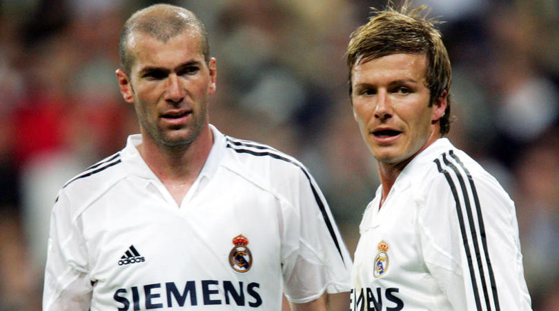 Zinedine Zidane and David Beckham