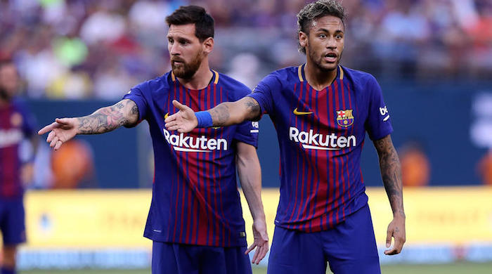 Neymar and Lionel Messi