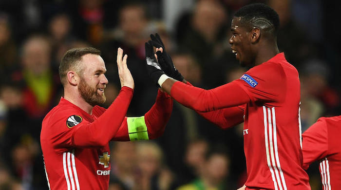 Wayne Rooney and Paul Pogba