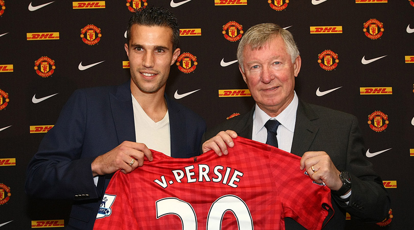 Robin Van Persie with Sir Alex Ferguson