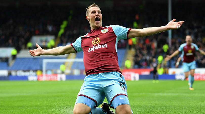 Chris Wood celebrating his goal against Crystal Palace