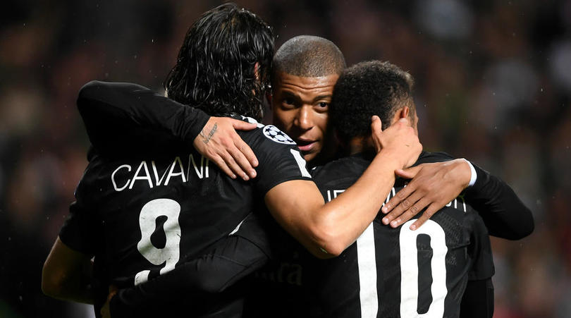 Edinson Cavani, Neymar and Kylian Mbappe