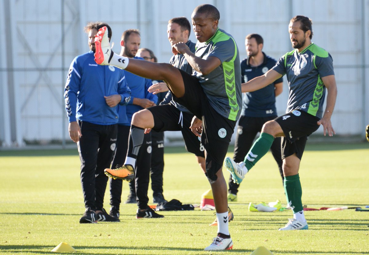 Lebogang Manyama during training at Konyaspor