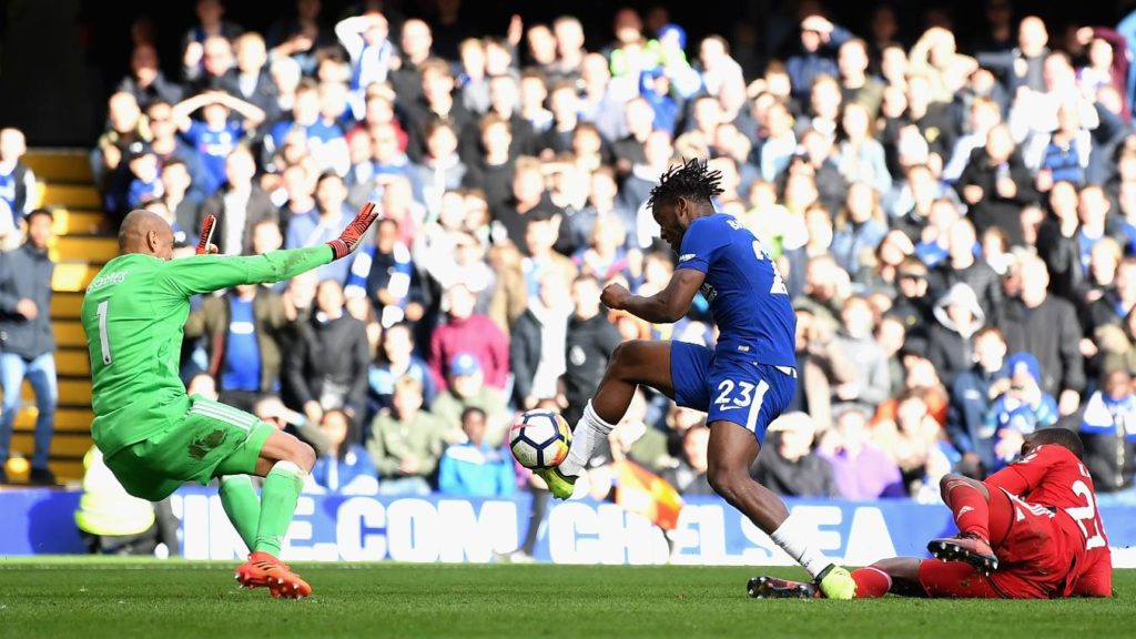 Michy Batshuayi netting his second against Watford