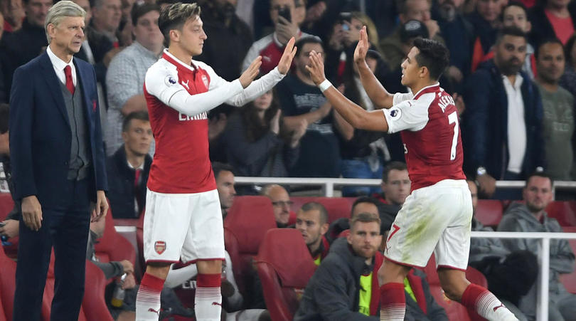 Mesut Ozil and Alexis Sanchez