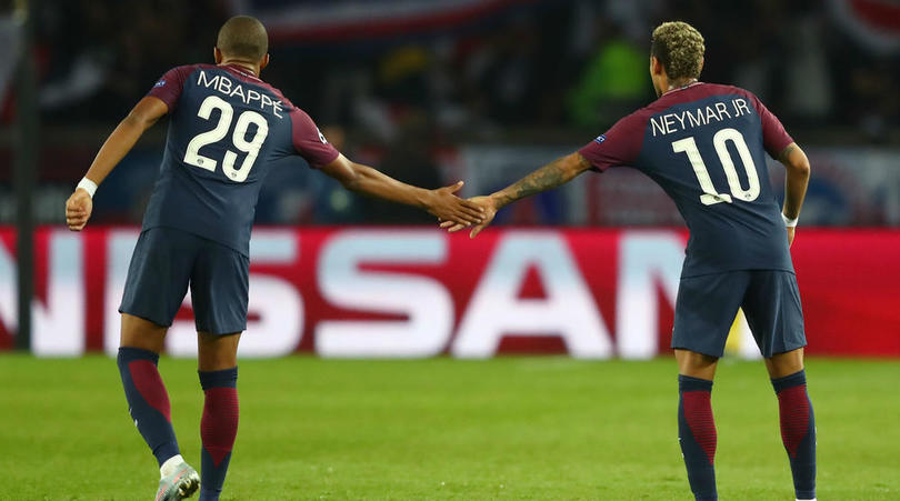 Neymar and Kylian Mbappe