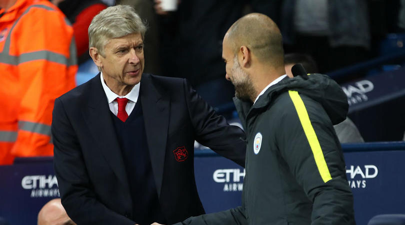 Arsene Wenger and Pep Guardiola