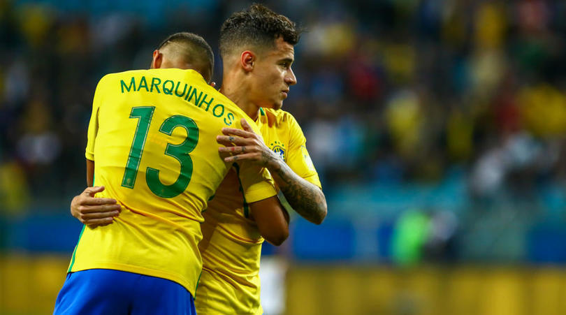 Marquinhos and Philippe Coutinho