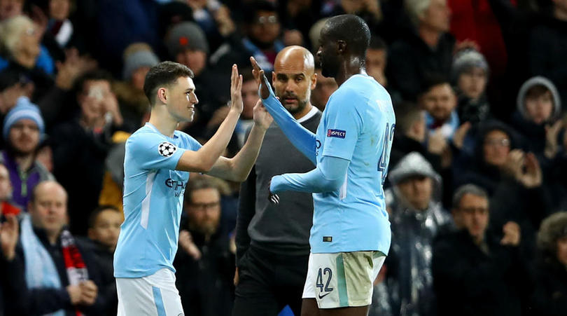 Phil Foden and Yaya Toure