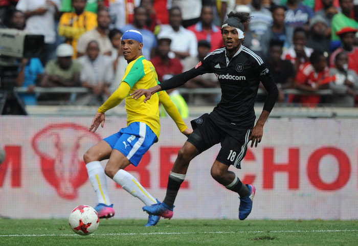 Thabo Nthethe is challenged by Issa Sarr