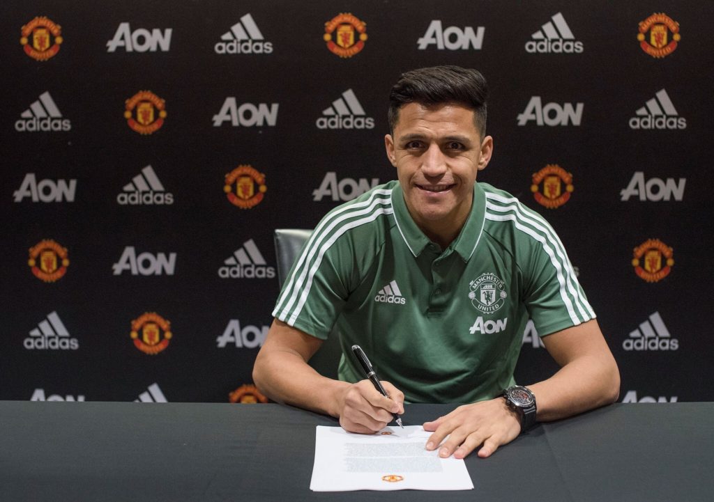 Alexis Sanchez signing for Manchester United