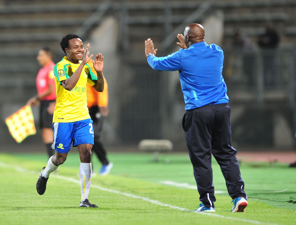 Percy Tau and Pitso Mosimane