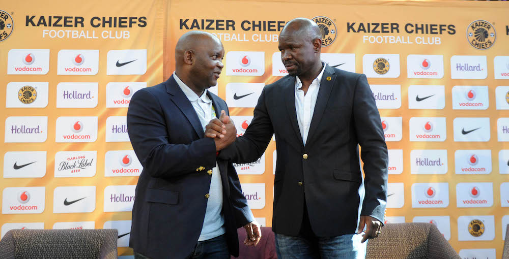 Pitso Mosimane coach of Mamelodi Sundowns and Steve Komphela former coach of Kaizer Chiefs