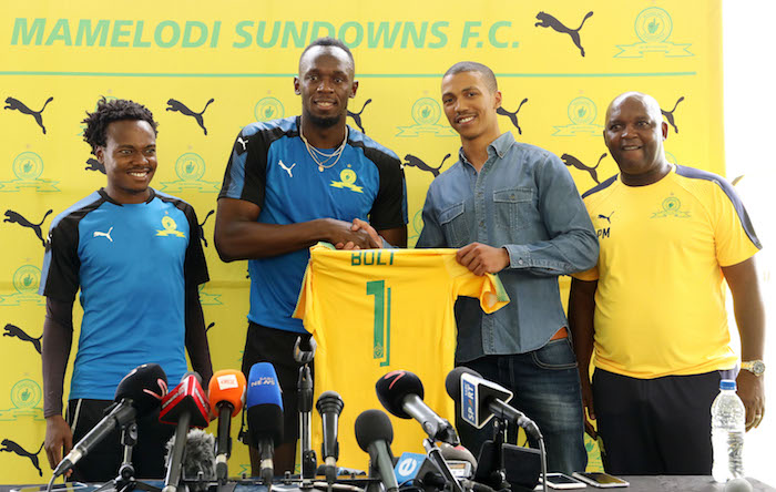 Usain Bolt trains with Sundowns