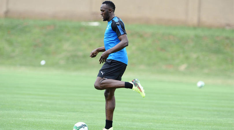 Usain Bolt training at Mamelodi Sundowns