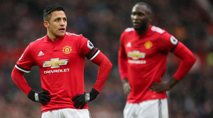 Alexis Sanchez with Romelu Lukaku