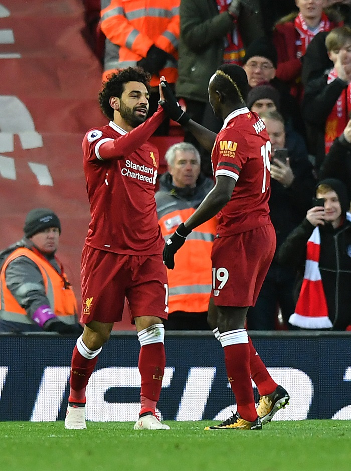 Liverpool's Mohamed Salah and Sadio Mane.