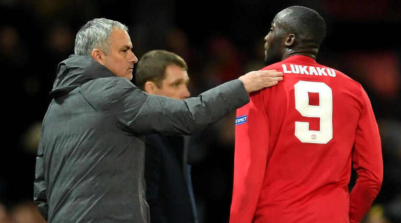 Jose Mourinho with Romelu Lukaku