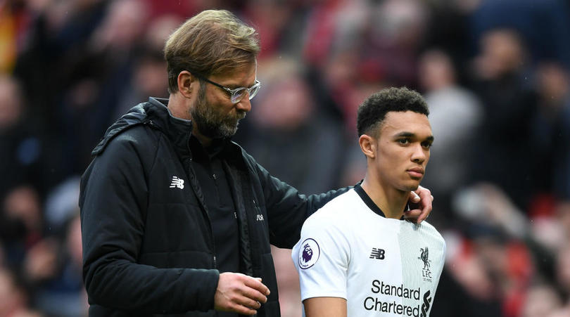 Jurgen Klopp with Trent Alexander-Arnold