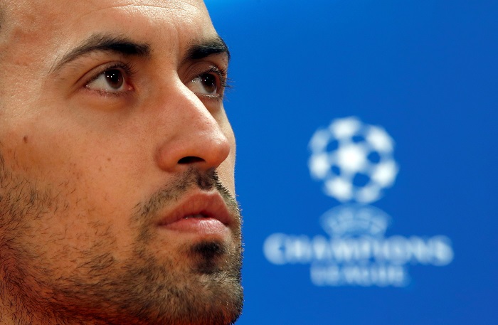 FC Barcelona's Spanish midfielder Sergio Busquets