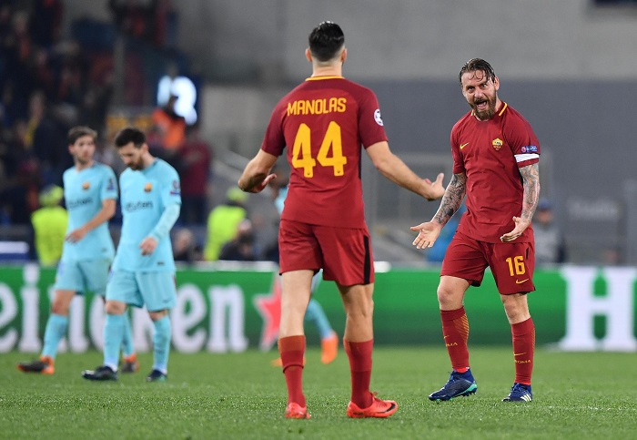 Roma stun Barcelona