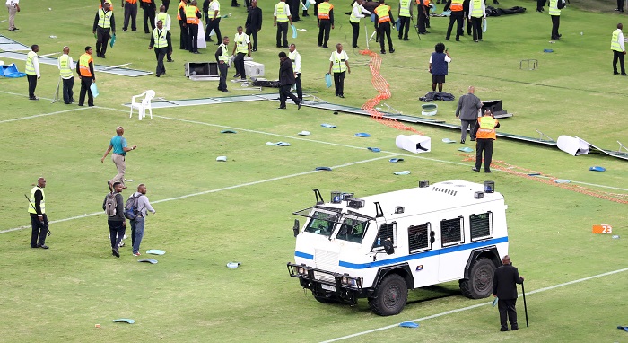 Chiefs fans caused R2.6 million rand worth of damages at the Moses Mabhida Stadium on Saturday.