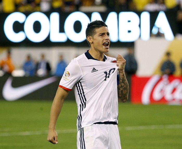 Colombia's midfielder James Rodriguez.