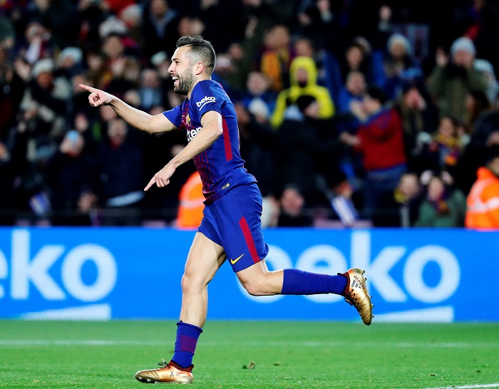 FC Barcelona's defender Jordi Alba.