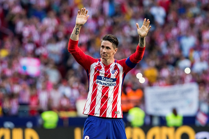 Atletico de Madrid fans pay tribute to Spanish forward Fernando Torres after his last game for the club.