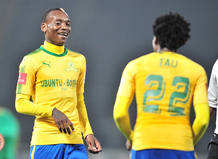 Percy Tau and Khama Billiat of Mamelodi Sundowns.