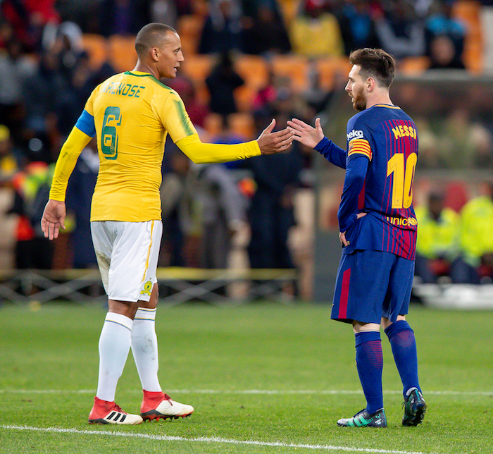 Wayne Arendse and Lionel Messi