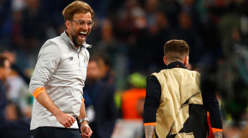 Jurgen Klopp celebrates after the full time whistle