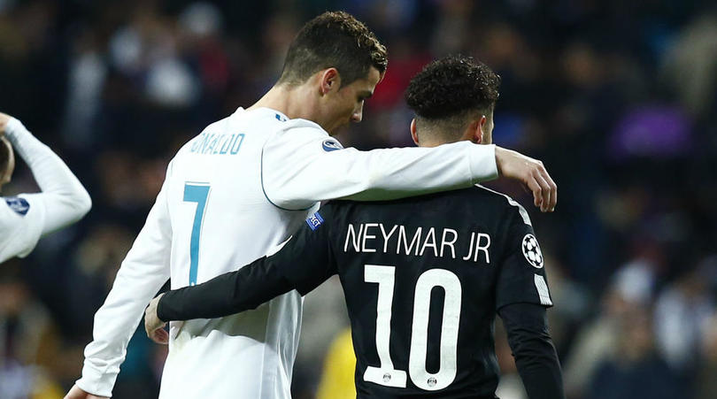 Cristiano Ronaldo with Neymar