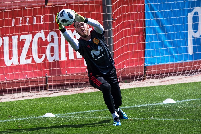 Spanish national soccer team goalkeeper David de Gea.