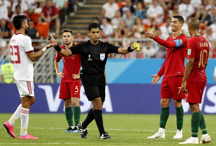 Portugal's Cristiano Ronaldo was involved in two VAR incidents against Iran.