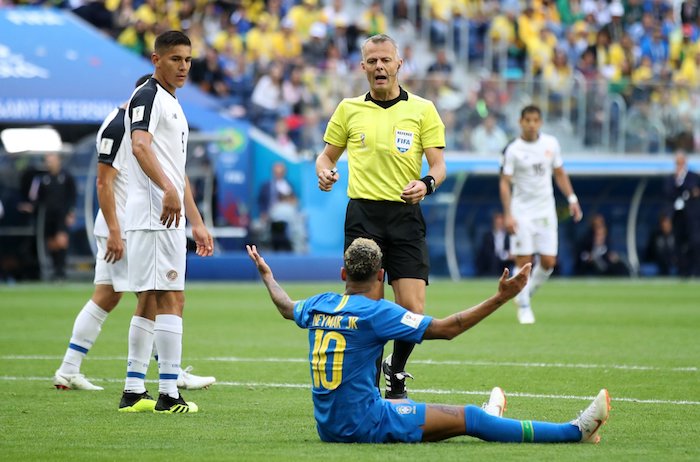 Neymar denied a penalty by VAR