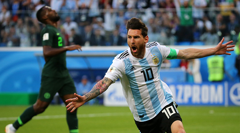 Argentina's Lionel Messi helped secure World Cup progression for his side