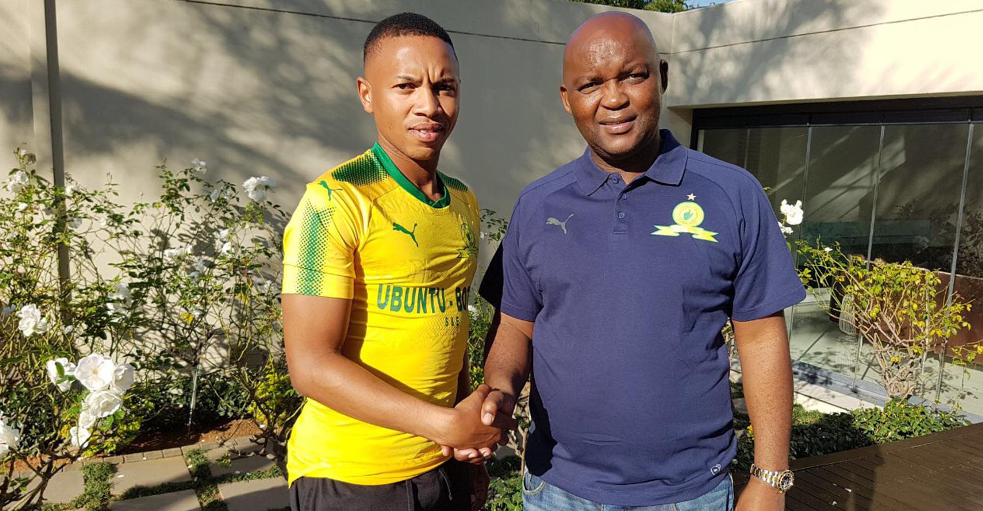 Andile Jali with Pitso Mosimane