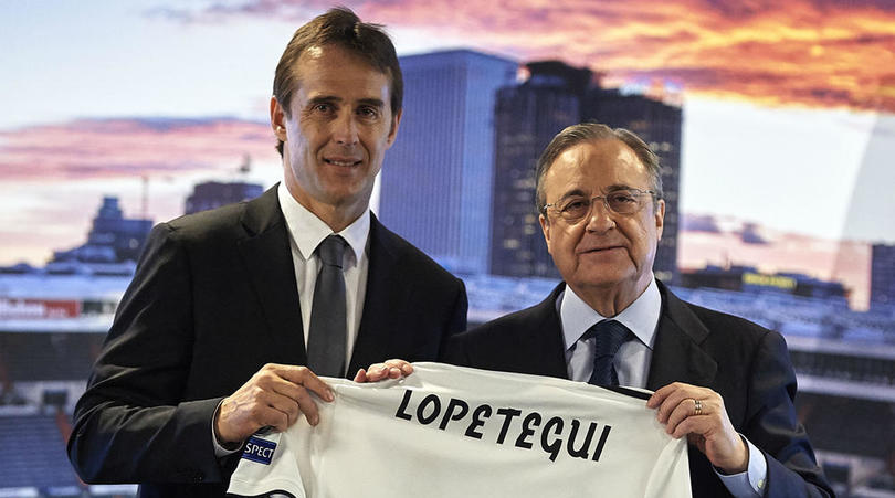 Julen Lopetegui and Florentino Perez.