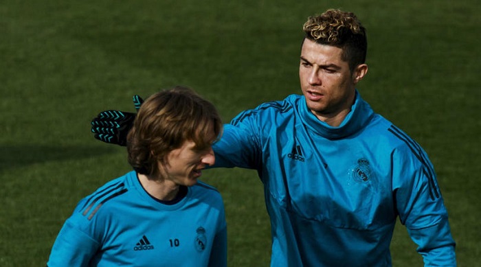 Cristiano Ronaldo and Luka Modric