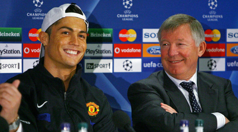 Cristiano Ronaldo and Sir Alex Ferguson.