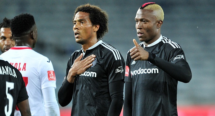 Former Orlando Pirates duo Issa Sarr and Tendai Ndoro.