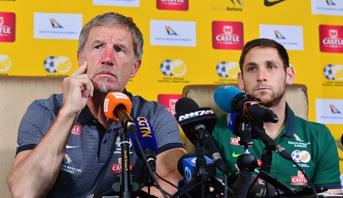 Stuart Baxter, coach of South Africa and Dean Furman