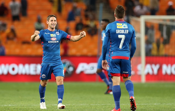 Dean Furman and Bradley Grobler of Supersport United