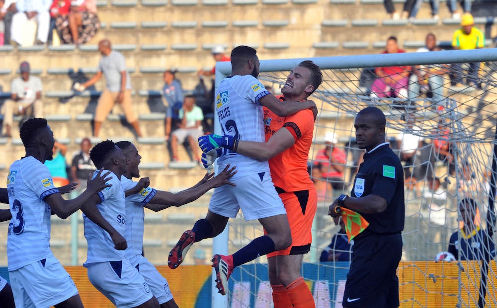 Cape Town City celebrating of reaching the MTN8 final