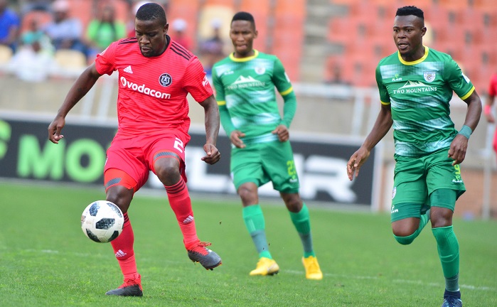 Ntsikelelo Nyauza of Orlando Pirates and Ranga Chivaviroof Baroka FC