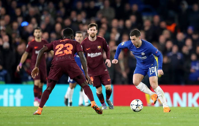 Eden Hazard and Lionel Messi